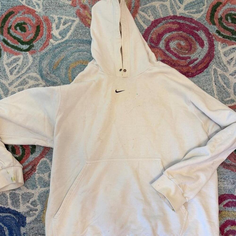 Vintage white nike hoodie has